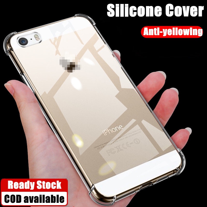 Ốp Điện Thoại Dẻo Trong Suốt Siêu Mỏng Chống Sốc Cho iPhone 5s SE 2016