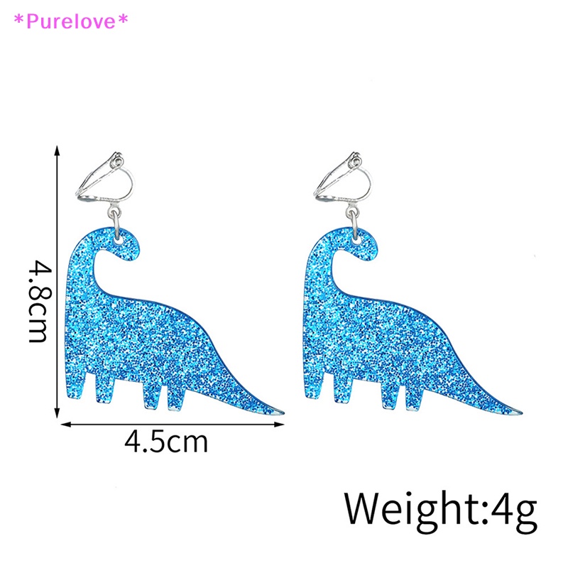 1 Đôi Bông Tai Hình Khủng Long Bằng Acrylic Dễ Thương Dành Cho Nữ Mới