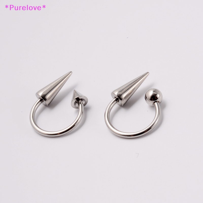 Khuyên Xỏ Mũi / Môi Bằng Thép Không Gỉ Phong Cách Gothic Thời Trang Mới