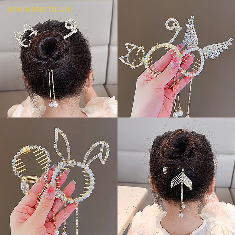 Kẹp Tóc Đuôi Ngựa Thiết Kế Xinh Xắn Thời Trang Cho Bé Gái
