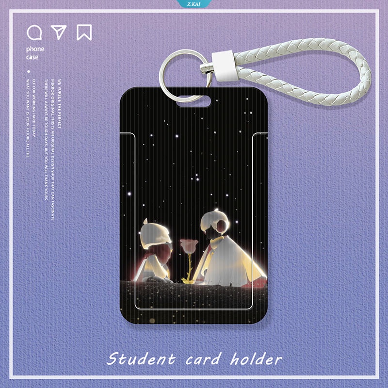 Vỏ Bảo Vệ Thẻ Sinh Viên Họa Tiết Bầu Trời Anime Kawaii Dễ Thương Sáng Tạo Có Dây Đeo Và Điều Khiển Truy Cập [Z
