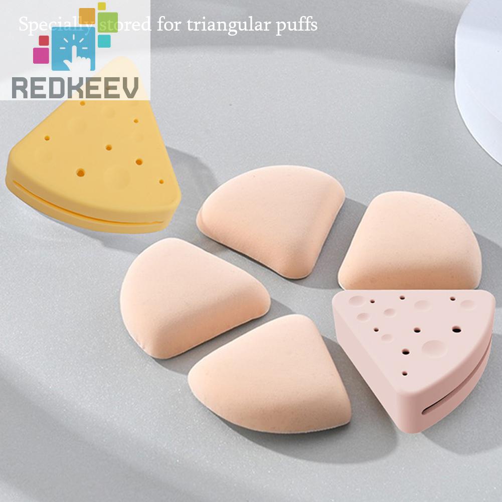 Hộp Đựng Mút Trang Điểm Silicone Hình Tam Giác Tiện Lợi Cho Đi Du Lịch