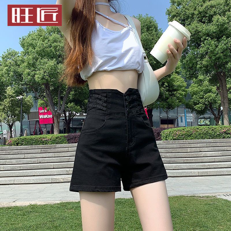 Quần Short Denim Lưng Cao Dáng Rộng Phong Cách Thời Trang Mới Mùa Hè Cho Nữ