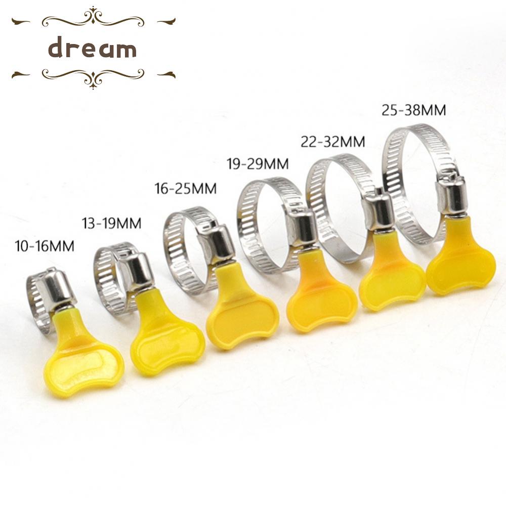 【DREAMLIFE】Hose Clamp 10-38mm Fastening Pipes Gas Leak Waterproof Handle Hand Wriggle