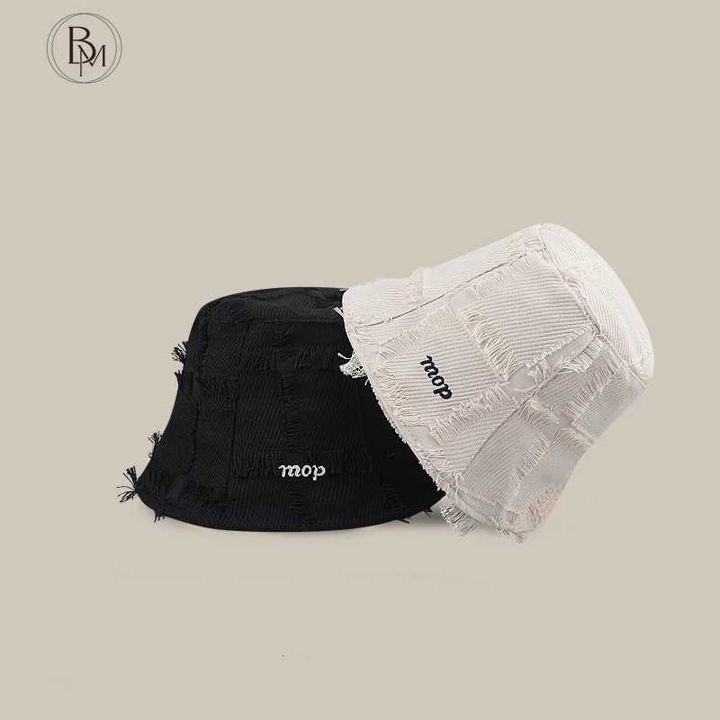 Mũ Tai Bèo Phối Lông Họa Tiết Sọc Caro Thời Trang Cho Nữ