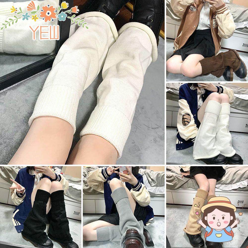 Tất Ống Chân Dệt Kim Giữ Ấm Mùa Đông Kiểu Kawaii Dễ Thương Cho Bạn Gái