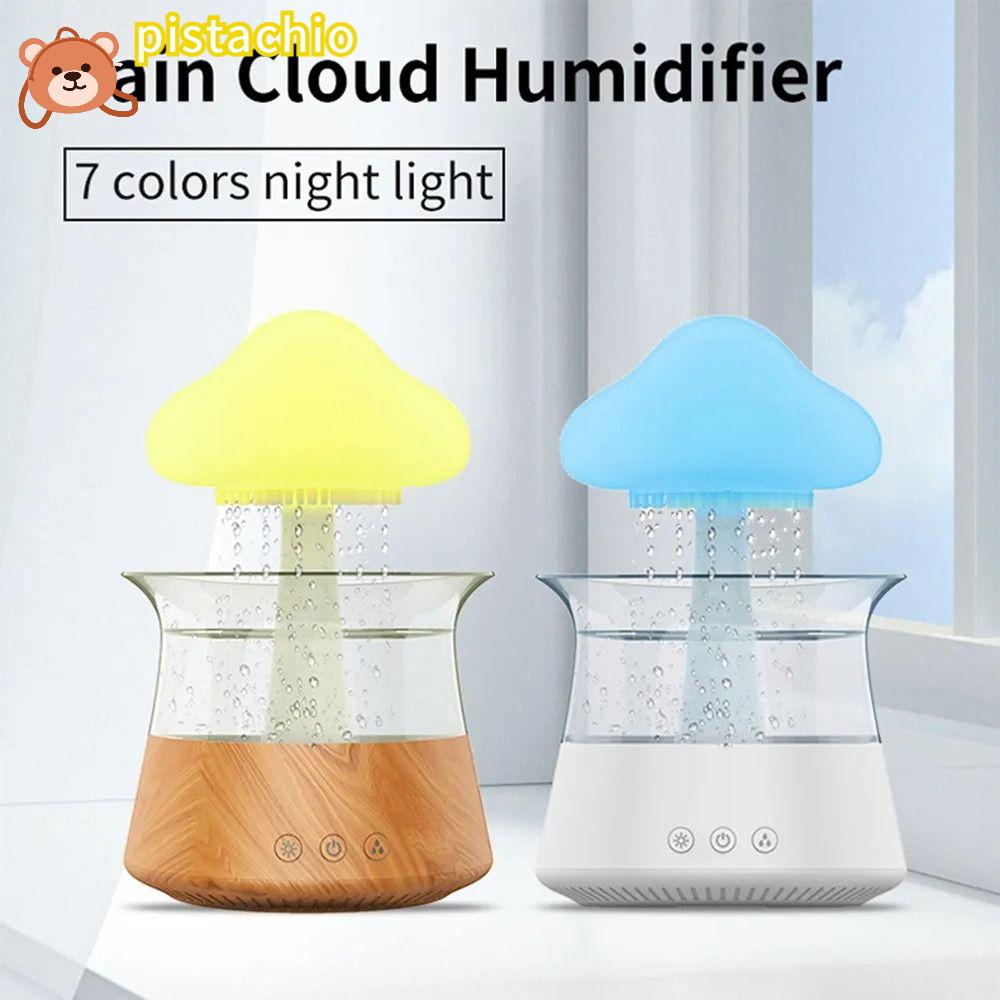 Máy Phun Sương Tạo Ẩm Mini Có Đèn LED Nhiều Màu Hình Đám Mây Mưa Sáng Tạo