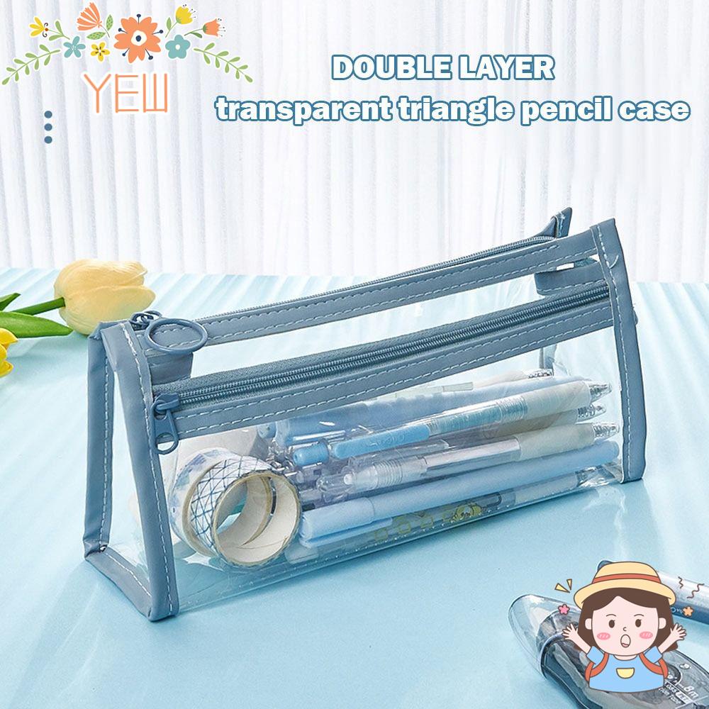 Túi Đựng Bút Bằng Vải Bạt Hai Lớp Họa Tiết Dễ Thương