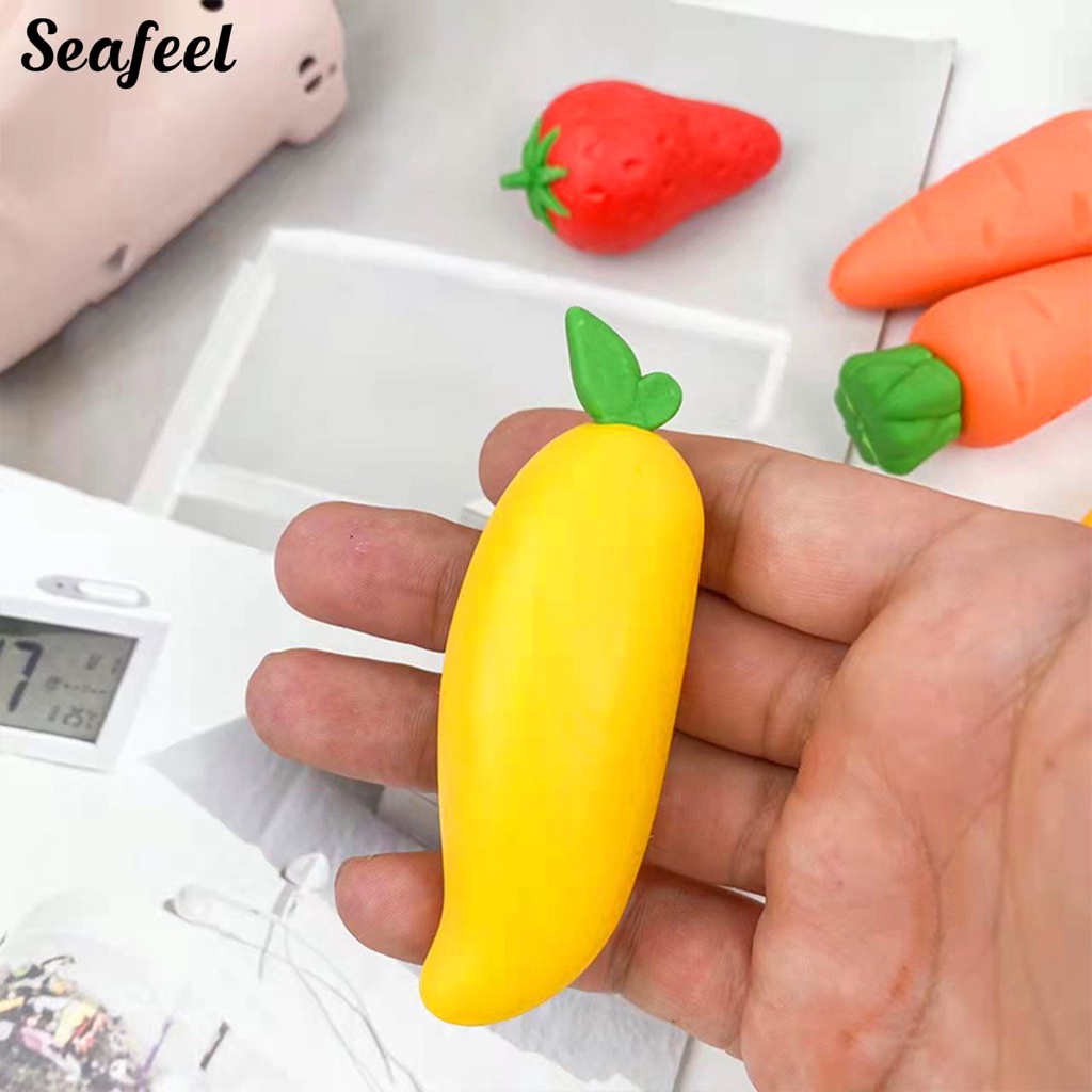 Set 2 Hộp Gôm Tẩy Hình Trái Cây Hoạt Hình Dễ Thương