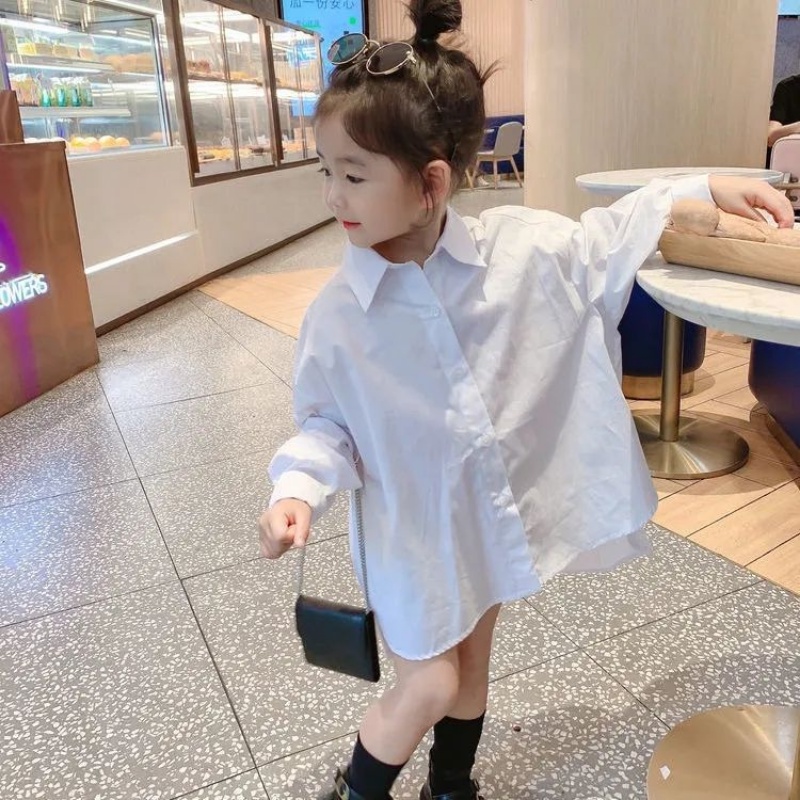 Áo Sơ Mi Dài Tay Giả Nhiều Lớp Thời Trang Mùa Thu Cho Bé Gái