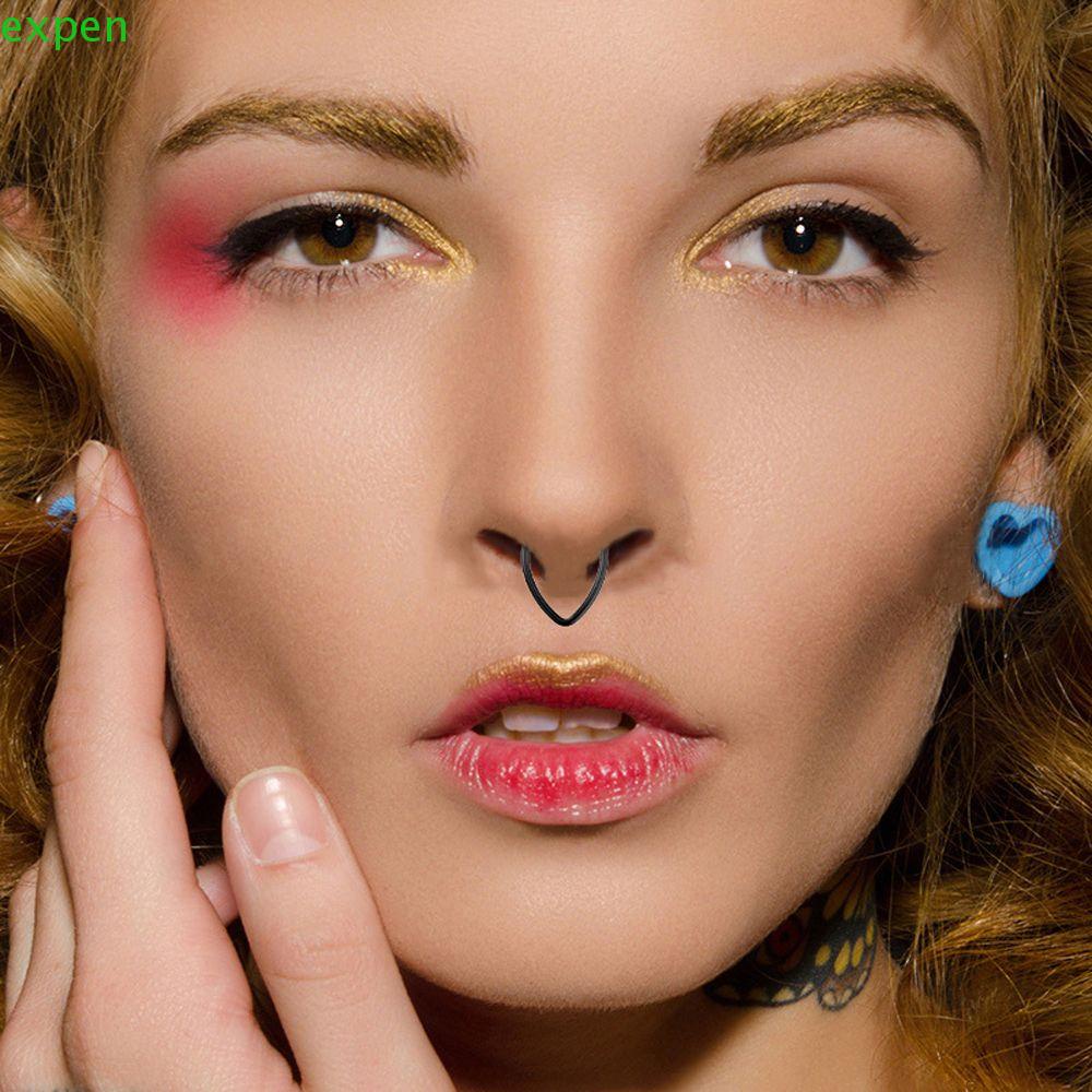 EXPEN Khuyên Mũi Bằng Thép Không Gỉ Hình Giọt Nước Cá Tính Dành Cho Nữ