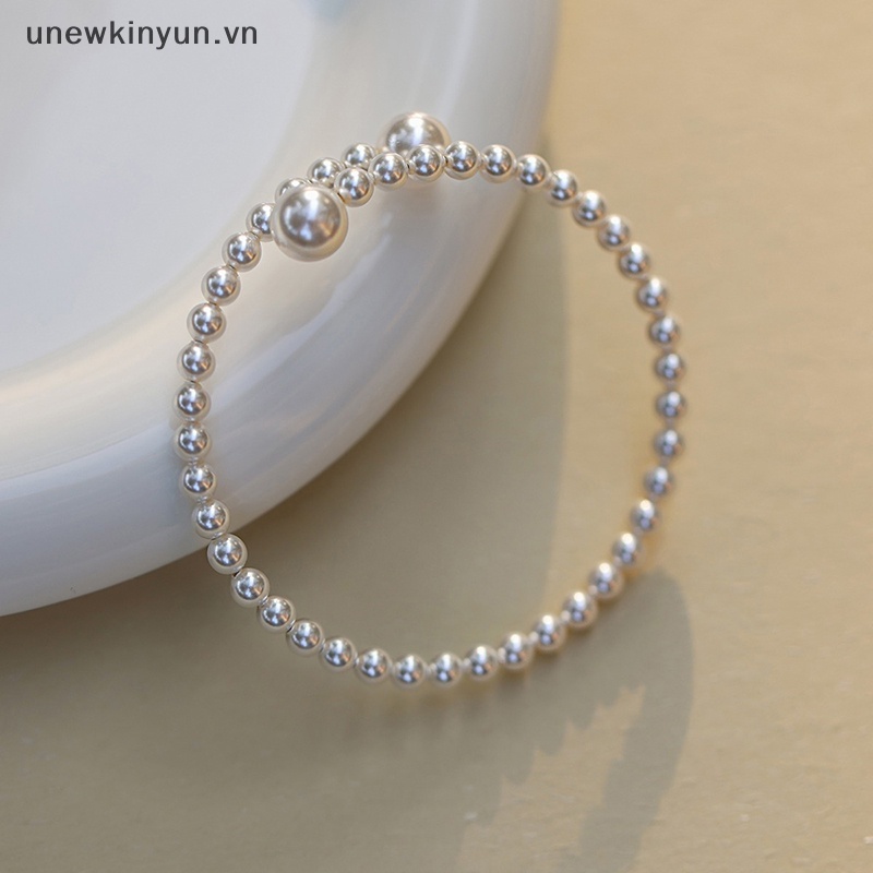 Vòng Tay Chuỗi Hạt Ngọc Trai Nhân Tạo Co Giãn Thời Trang Cho Nữ