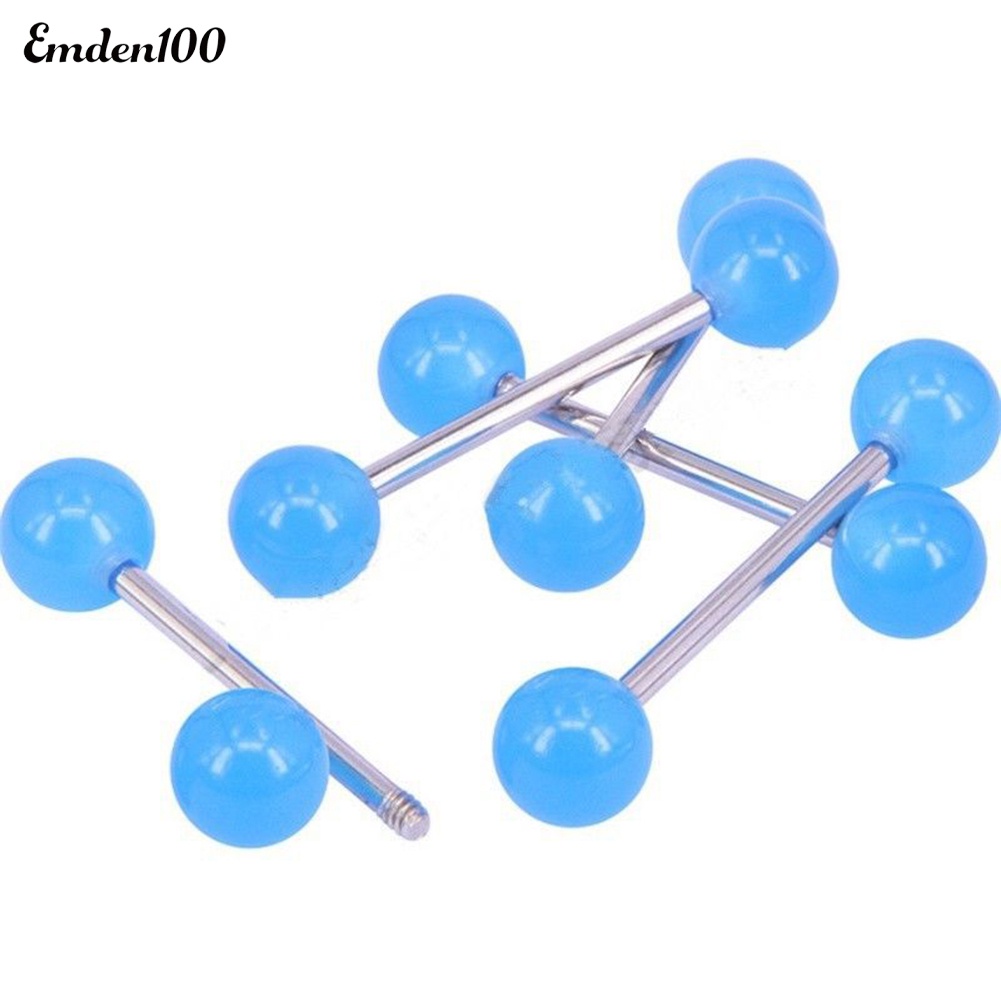 Bộ 10 Khuyên Xỏ Cơ Thể Dạ Quang Thời Trang