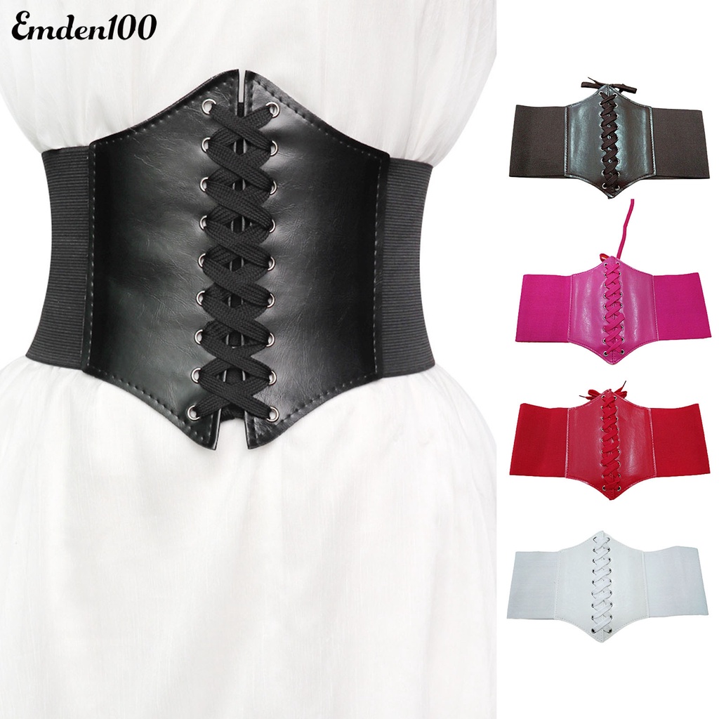 Thắt Lưng Giả Da Bản Rộng Co Dãn Định Hình Cơ Thể