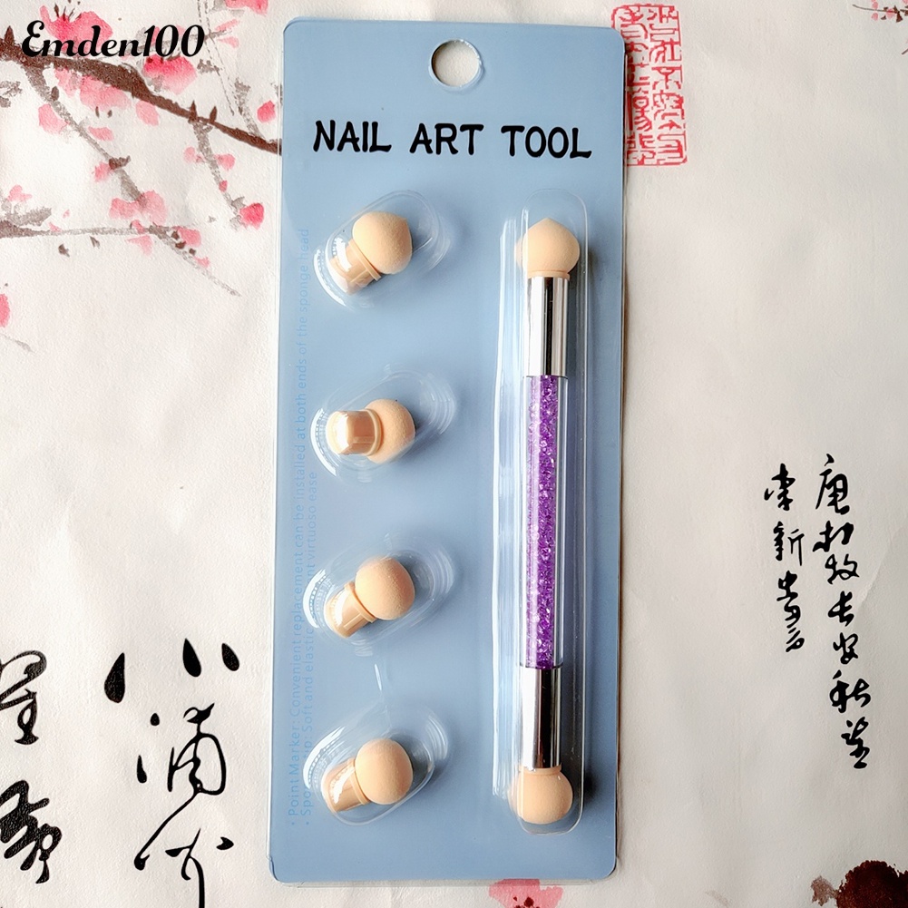 Bút Mút Hai Đầu Di Động Không Nhòe Dùng Vẽ Móng Nghệ Thuật