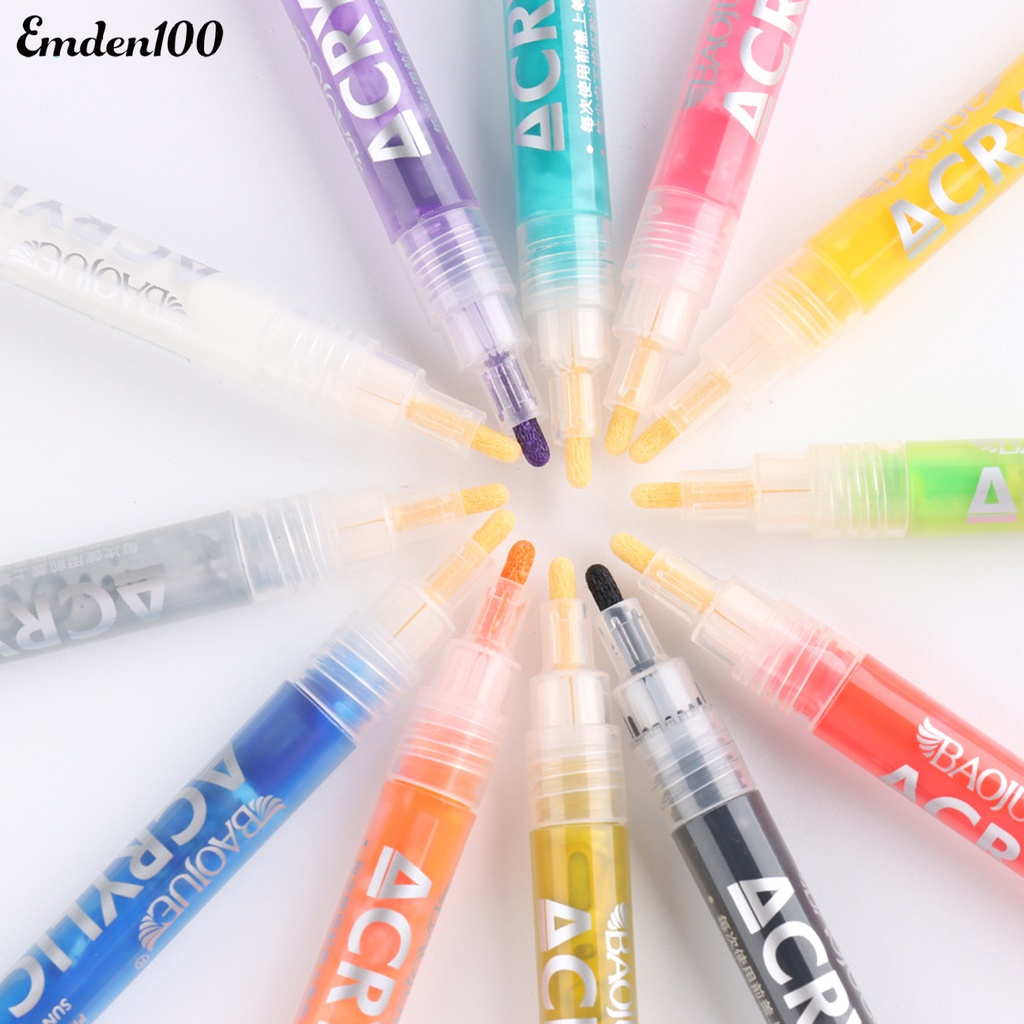 Bộ 12 Bút Vẽ Móng Tay Chống Nước 12 Màu