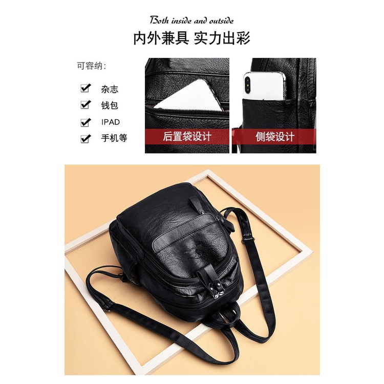 Ba Lô Đi Học / Du Lịch Cỡ Lớn Thời Trang Hàn Quốc Cho Nữ