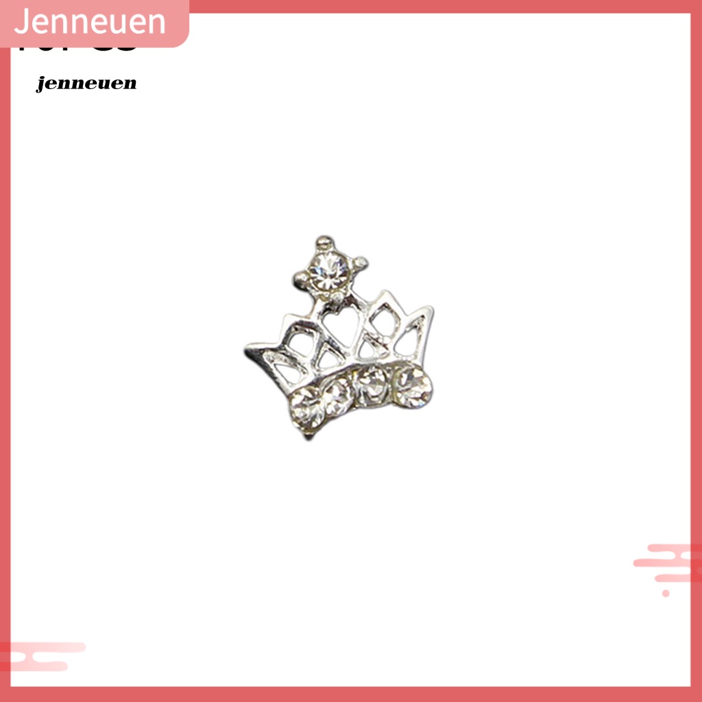 Set 10 Phụ Kiện Đính Trang Trí Móng Tay 3D Hình Vương Miện Xinh Xắn