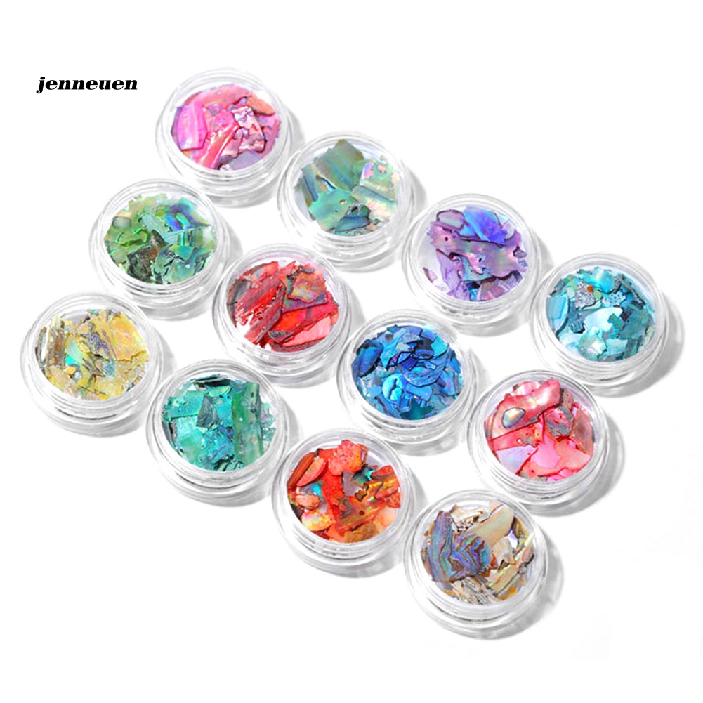 Set 12 Hộp Vỏ Sò Đính Trang Trí Móng Tay Nghệ Thuật