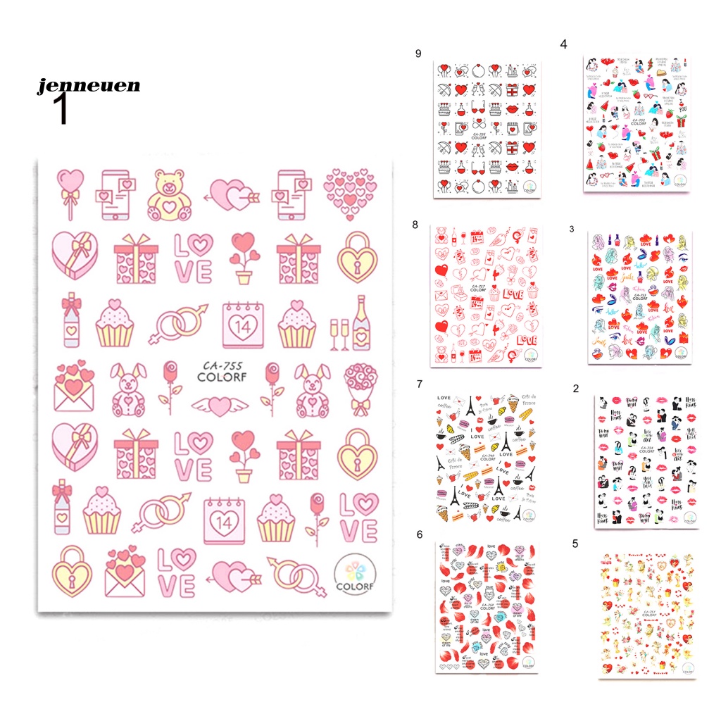 1 Bộ Nhãn Dán Móng Tay Thú Cưng In Họa Tiết Tinh Tế