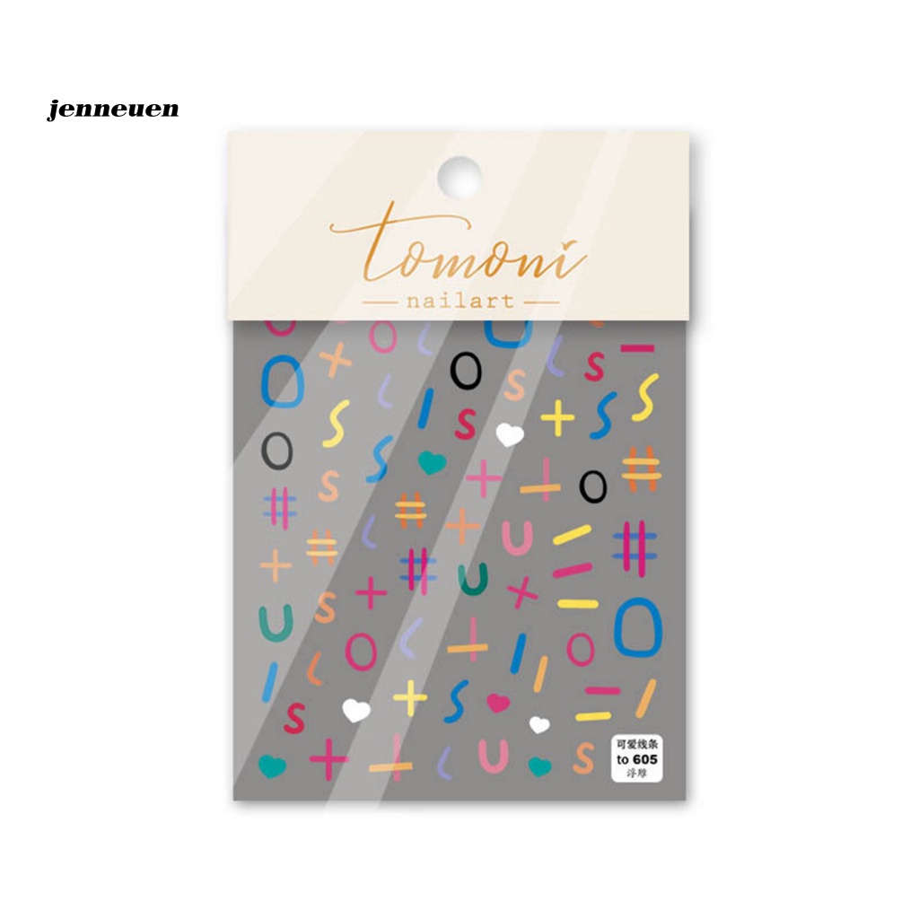 Miếng Dán Trang Trí Móng Tay Họa Tiết Dập Nổi Dễ Thương Dành Cho Nữ