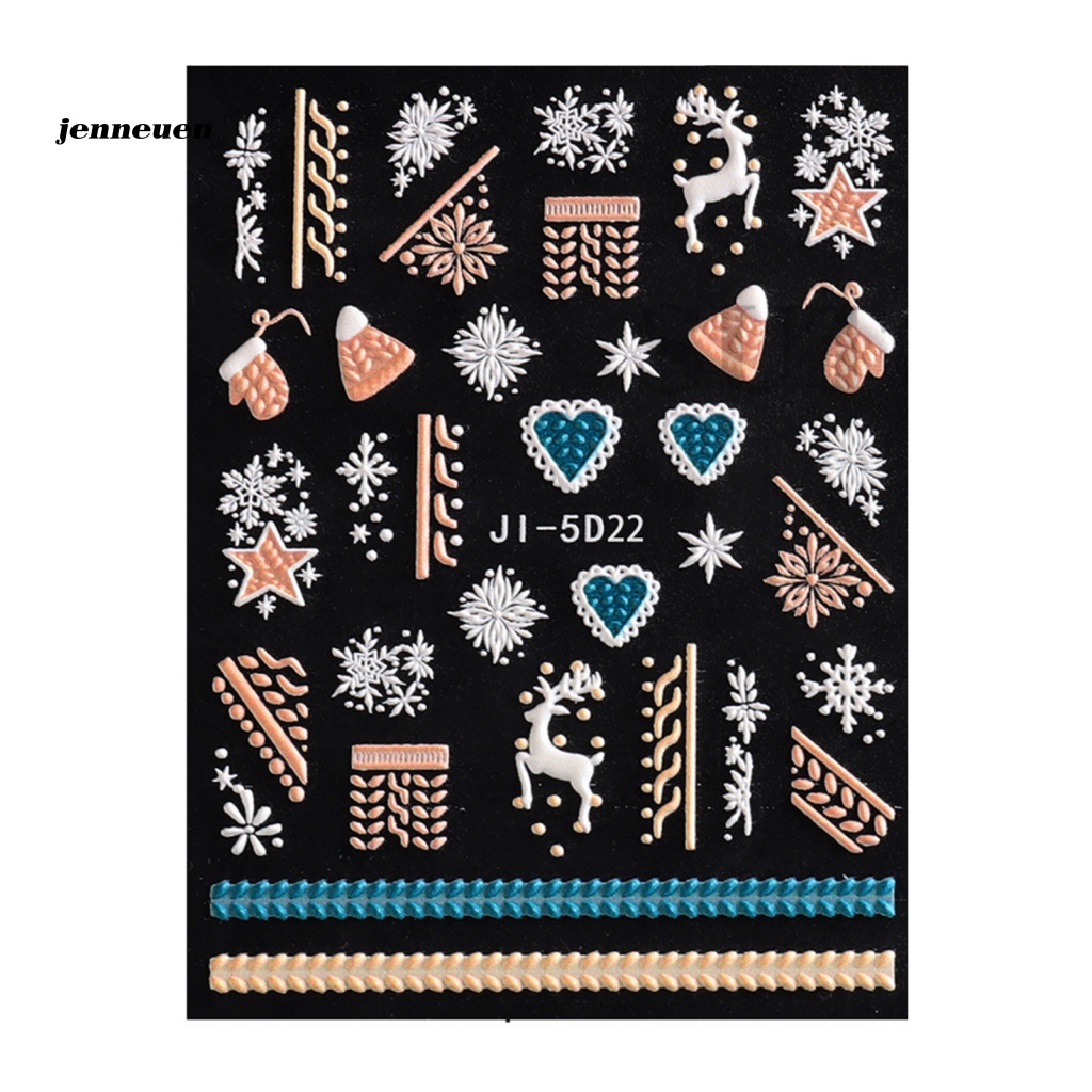 Miếng Dán Trang Trí Móng Tay Chủ Đề Giáng Sinh Dành Cho Nữ