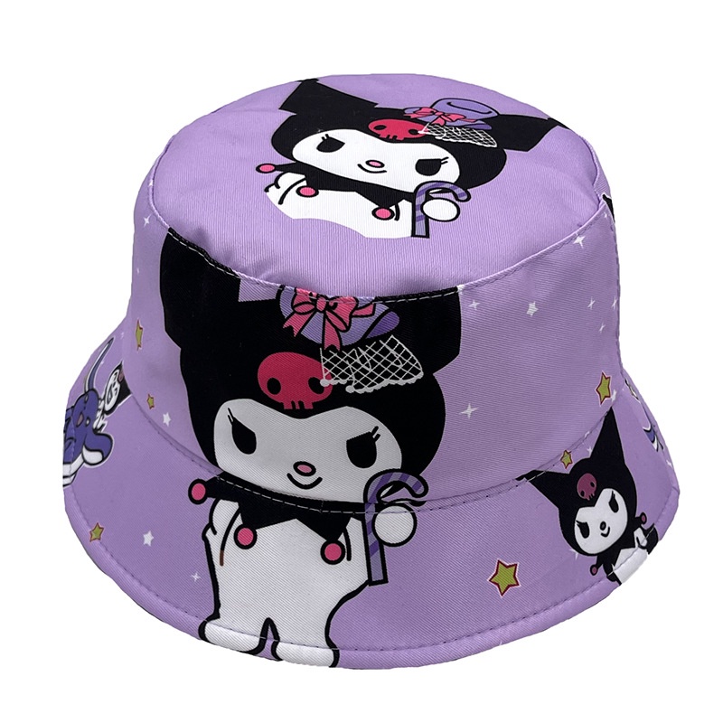 Sanrio Nón Vành Chống Nắng Họa Tiết Hoạt Hình kuromi Cho Bé
