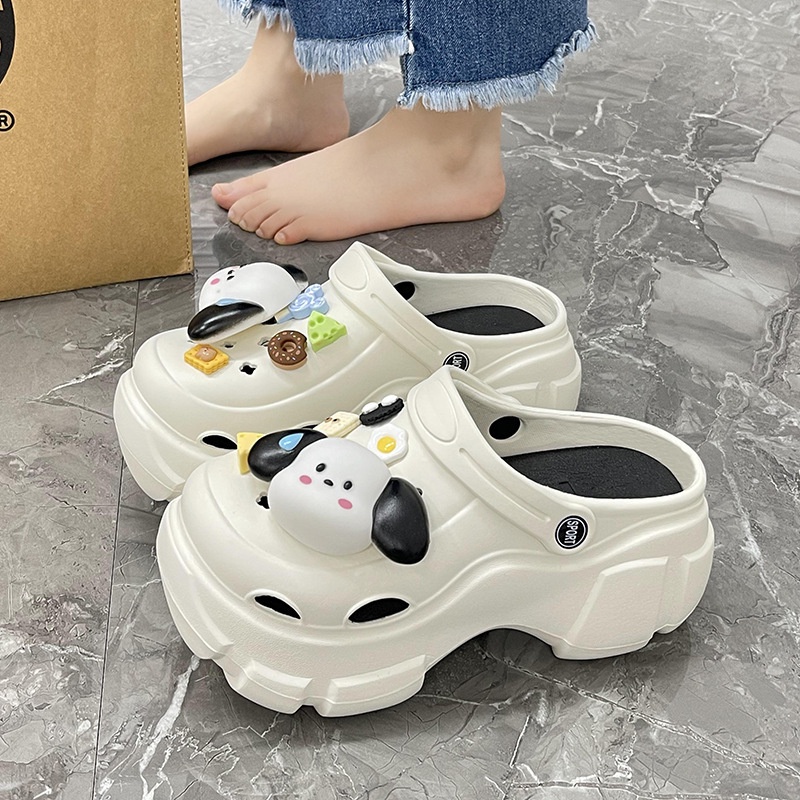 Dép chó hoạt hình Tăng chiều cao 3.5 cm dép cross dép bánh mì nữ AA6480