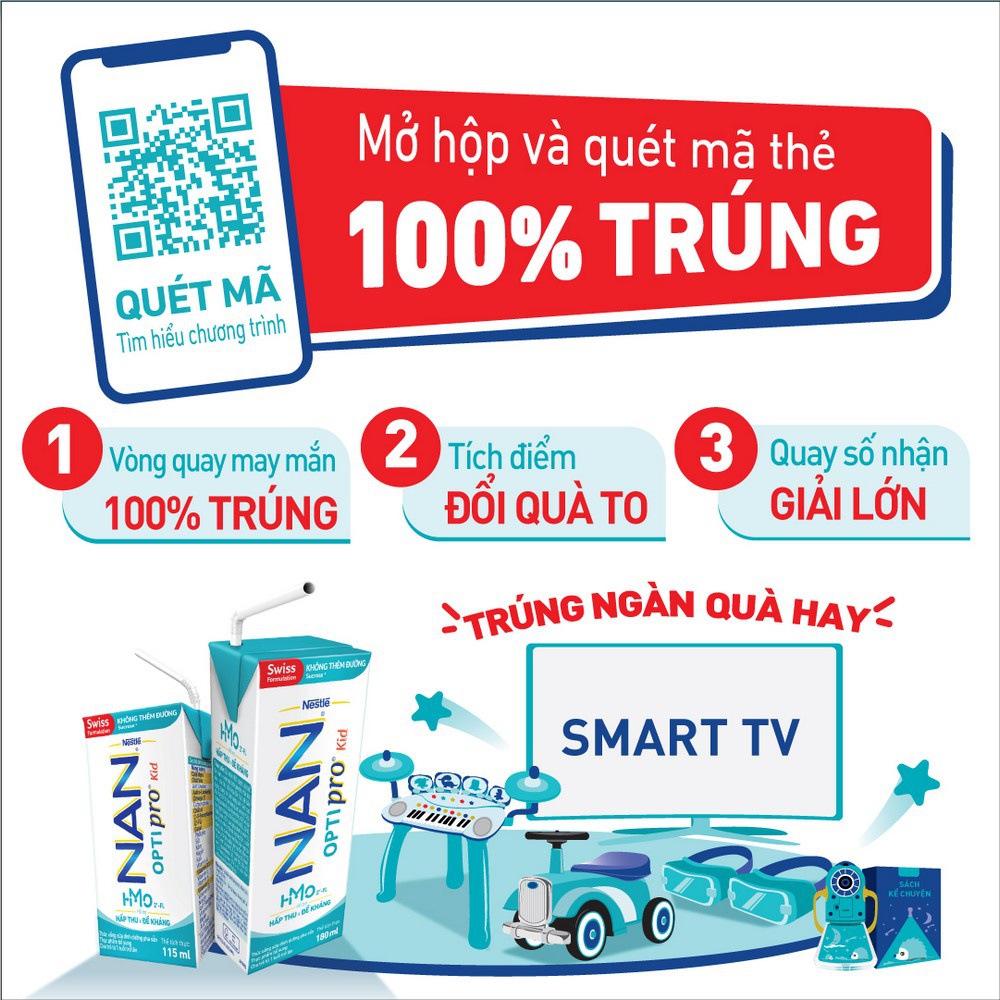 Thực phẩm bổ sung Nestlé NAN OPTIPRO Kid 115ml (8+1)