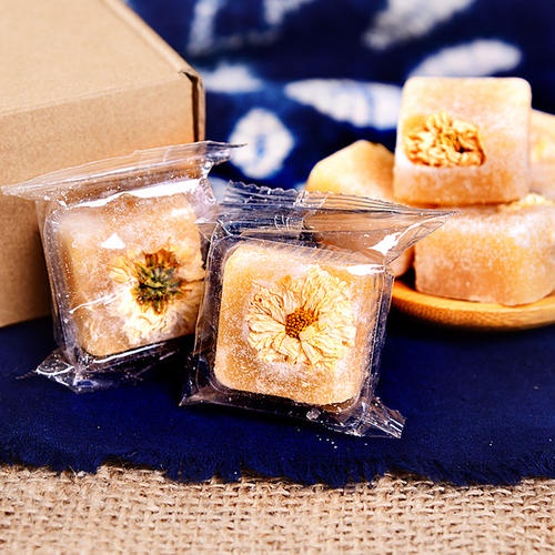 500gr (25 viên) trà hoa cúc đường phèn mật ong tặng kỳ tử Thiên Thảo Organic (tặng kỳ tử)