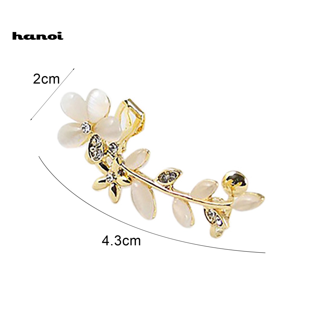 1 Đôi Bông Tai Đeo Vành Tai Đính Đá Thời Trang Cho Nữ