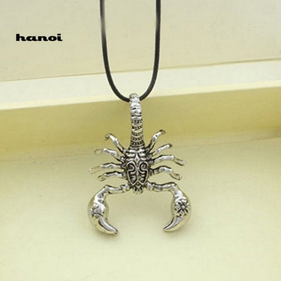 Vòng Cổ Giả Da Mặt Bò Cạp Thời Trang Vintage Cho Nam