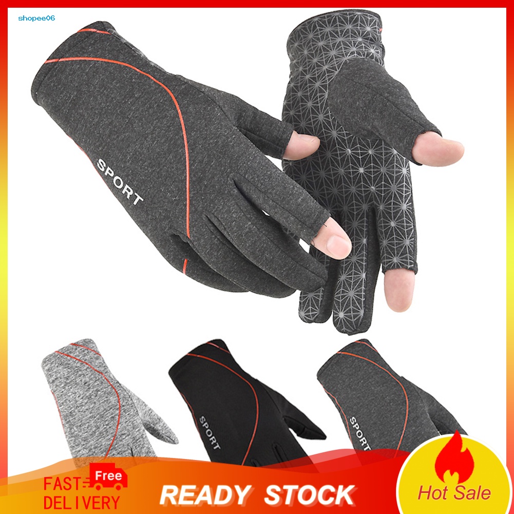 Găng Tay Hở Ngón Unisex Mềm Mại Chống Trượt