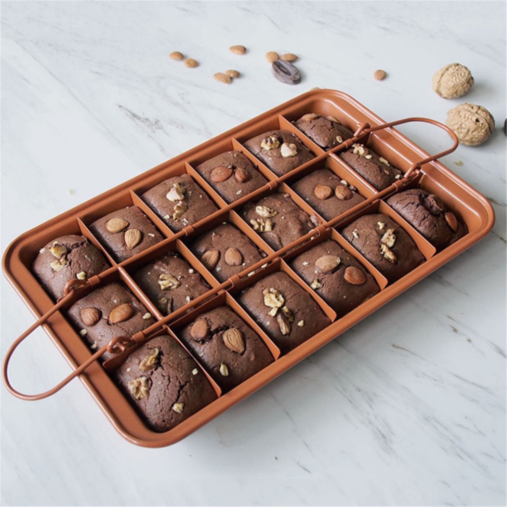Khuôn Nướng Bánh Brownie Hình Vuông Chịu Nhiệt Độ Cao Dễ Vệ Sinh
