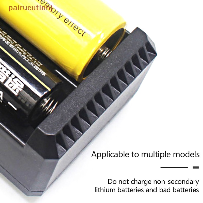 Cặp Cục Sạc Pin Li-ion 18650 26650 Hai Khe Có Dây Cáp Sạc Nhanh