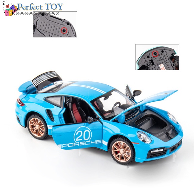 Mô Hình Xe Hơi Porsche 911 1: 32 Bằng Hợp Kim Có Đèn Và Nhạc Độc Đáo Sống Động