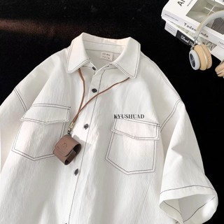Áo Sơ Mi Ngắn Tay Phong Cách retro Nhật Bản Thời Trang Cho Nam