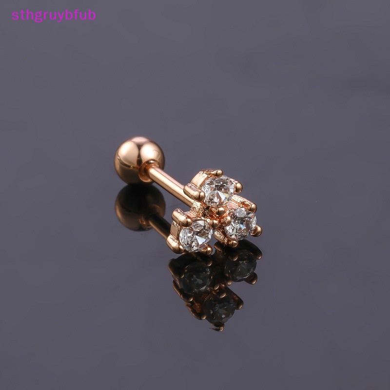 1 Khuyên Tai Nữ Hình Bông Hoa Đính Đá Thời Trang