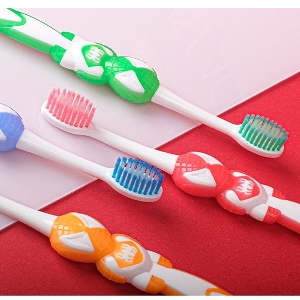 In stock# children's cartoon soft hair toothbrush Altman Superman Iron Man 3-6-12 years old children boy student toothbrush 7/cc