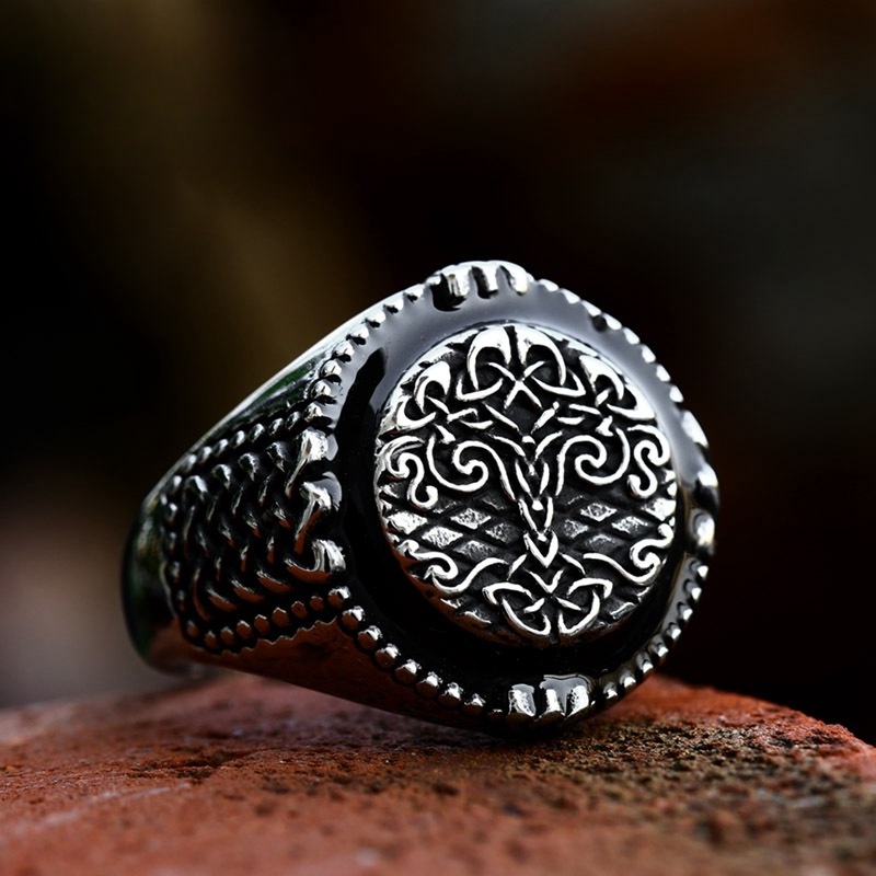 Nhẫn Hình Cây Sự Sống Viking Cổ Điển Thời Trang Cho Nam