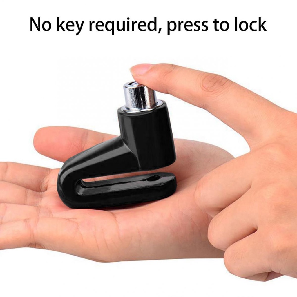 Bộ Ổ Khóa Đĩa Phanh Xe Máy / Xe Đạp / Xe Máy Chống Trộm Màu Đen Kèm 2 Chìa Khóa