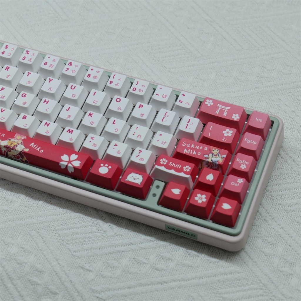 Sakura Miko Keycaps Cherry Profile Anime PBT Dye Sub Bàn Phím Cơ Keycap