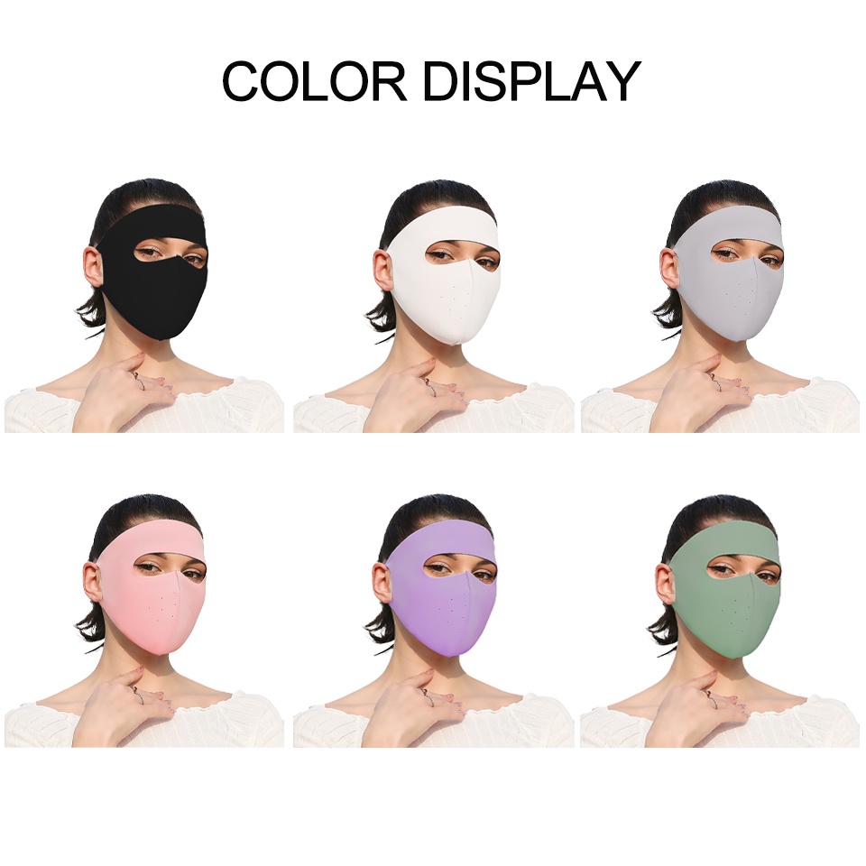 Khẩu Trang GTUBIKE Lụa Lạnh Không Đường May Chống Tia UV Thoáng Khí Thời Trang Mùa Hè Cho Nữ