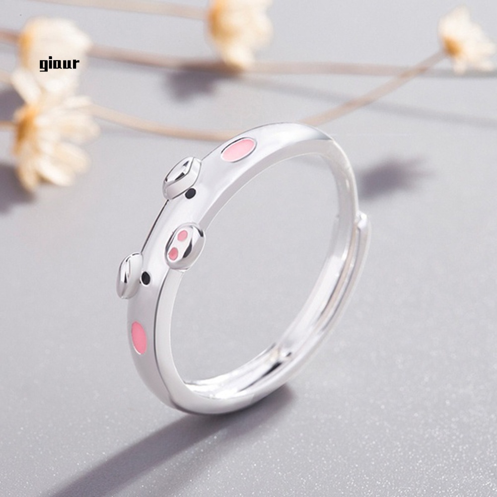 Nhẫn Hở Hình Chú Heo Hoạt Hình Dễ Thương Dùng Làm Quà Tặng Sinh Nhật Cho Bạn Gái
