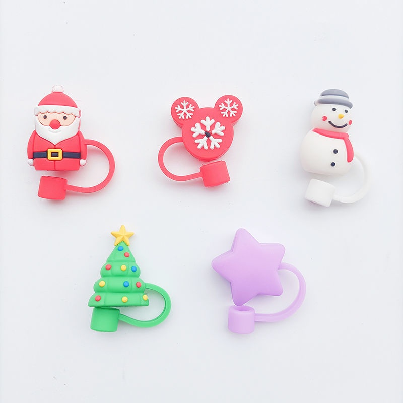 Ống Hút Thủy Tinh Starbucks 6-8mm Họa Tiết Sư Tử Dễ Thương Có Thể Tái Sử Dụng Cho Halloween / Giáng Sinh / Giáng