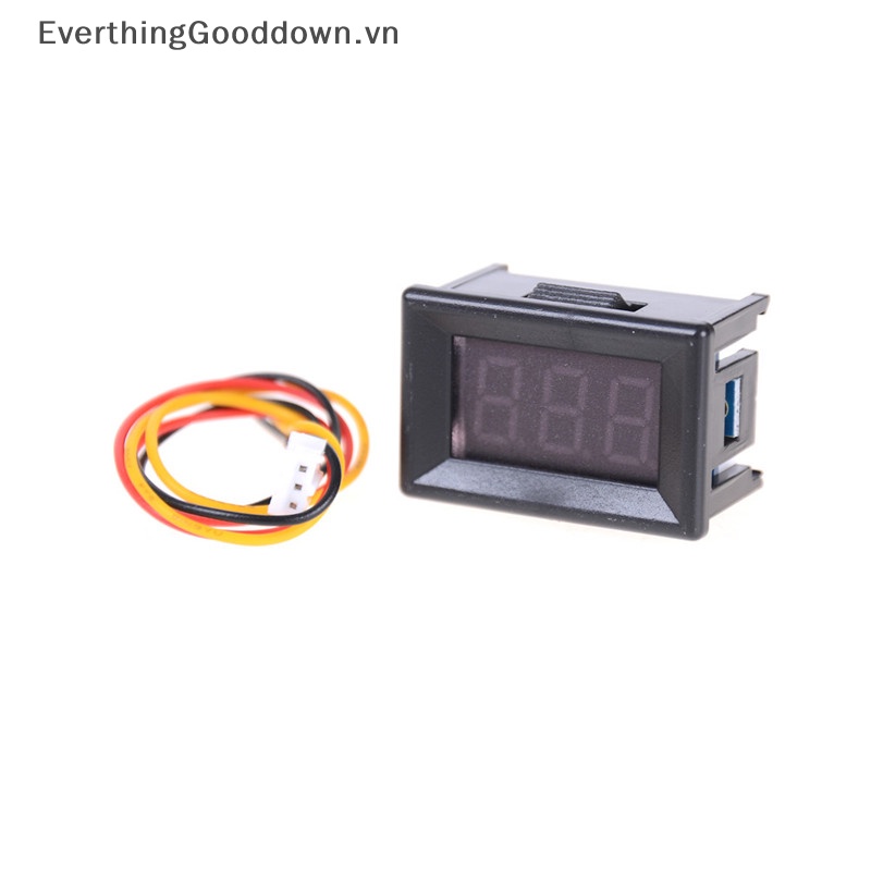Everthinggooddown dc 0-100v led mini digital voltmeter volt meter đồng hồ đo điện áp bảng đồng hồ đo 3 dây vn