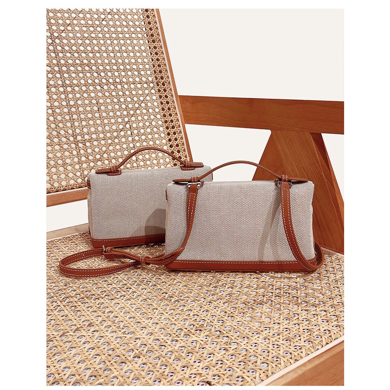 Túi Canvas LP19 loro * piana Đeo Chéo Vai Bằng Da Thật