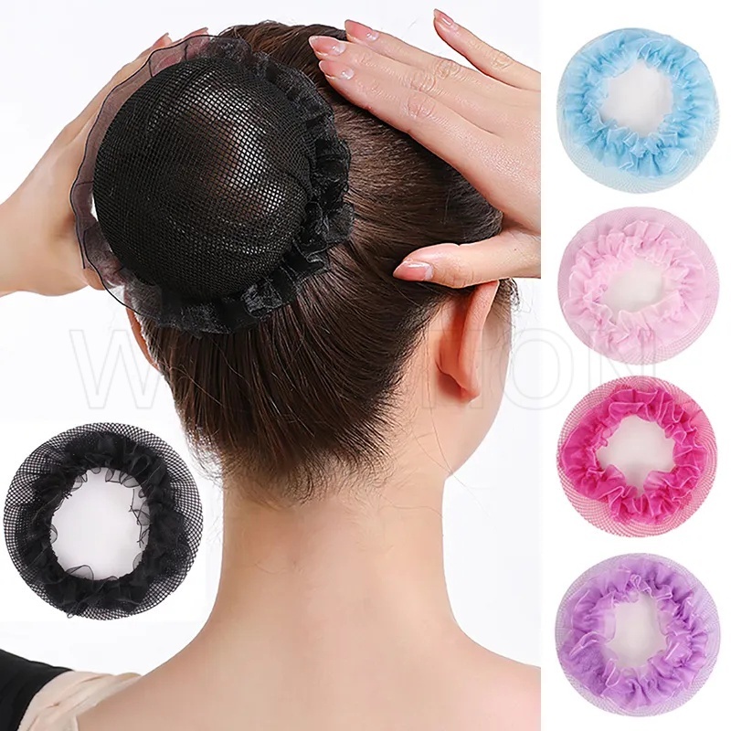 1 Lưới Búi Tóc Co Giãn Nhiều Màu Sắc / Có Thể Tái Sử Dụng / Lưới Cố Định Tóc Vô Hình Màu Đen Dành Cho Bạn Nữ / Chuyến Bay Khiêu Vũ Ba Lê