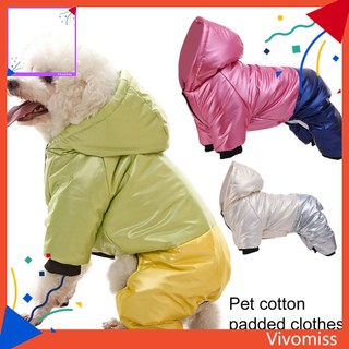 Bộ Áo Liền Quần Bốn Ống Chống Thấm Nước Kèm Vòng Nhẫn Đeo Cho Thú Cưng