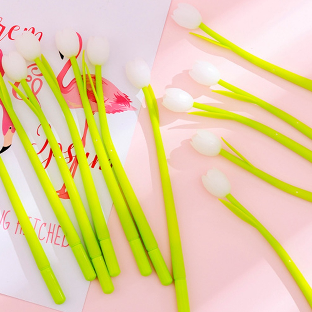 Tulip Đổi Màu Full Dẻo Silicone 0.38Mm Bút Gel Đen Loại Mực Bút Học Sinh Viết Bút Đen Bút Văn Phòng Quà Tặng-top3C01